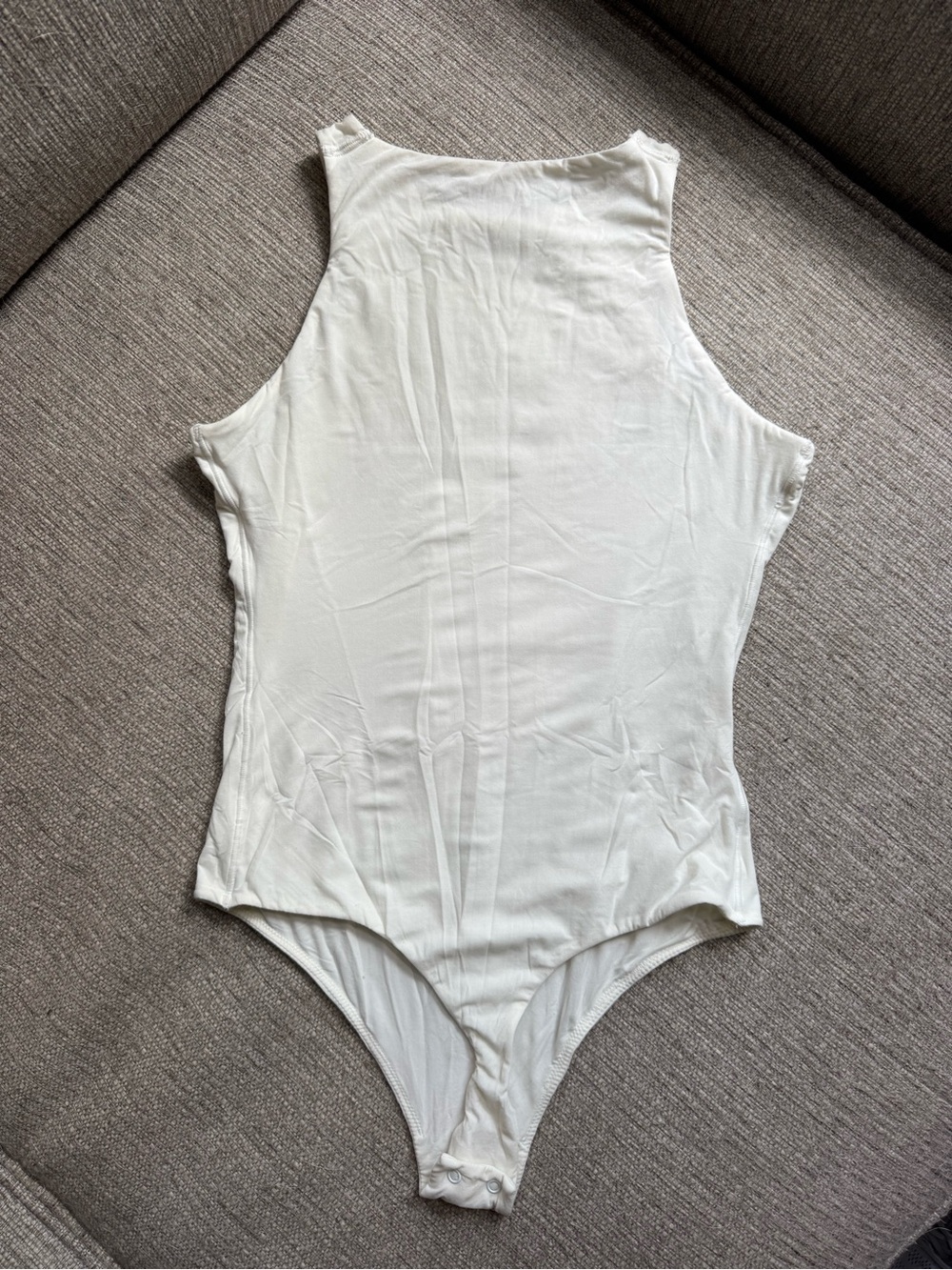 SKIMS High Neck Bodysuit in Cream/White - Picture 2 of 3